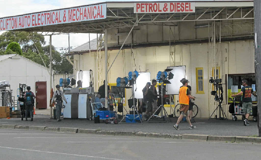 MOVIE STAR: Clifton Auto Electrical and Mechanical ready for filming on Tuesday.